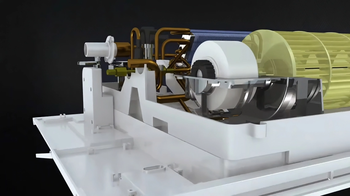 MyCond 2-way cassette fan and heat exchanger design