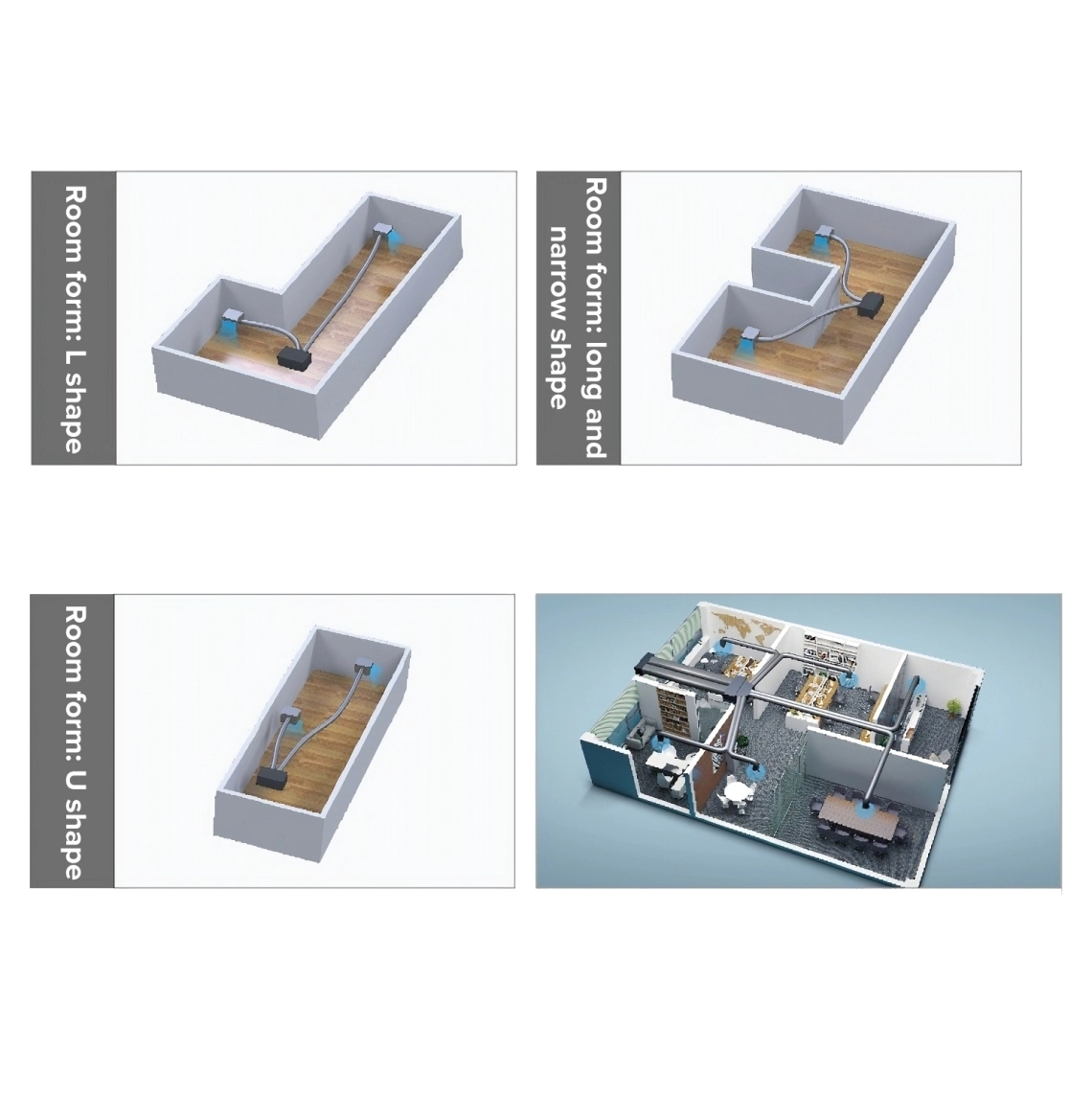 MyCond Medium ESP duct solution for complex shaped rooms
